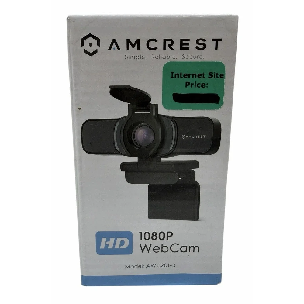 Amcrest AWC201-B 1080P HD USB Webcam w/ Privacy Cover Built-In Mic New